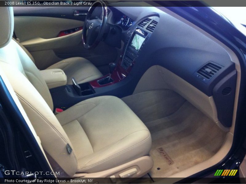 Obsidian Black / Light Gray 2008 Lexus ES 350