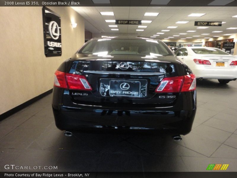 Obsidian Black / Black 2008 Lexus ES 350