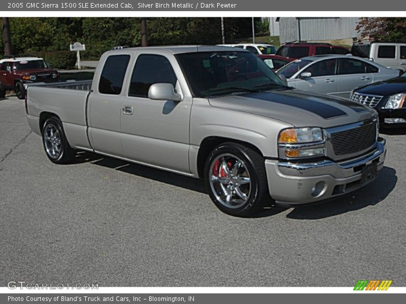 Silver Birch Metallic / Dark Pewter 2005 GMC Sierra 1500 SLE Extended Cab