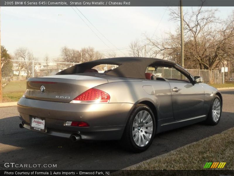 Stratus Grey Metallic / Chateau Red 2005 BMW 6 Series 645i Convertible