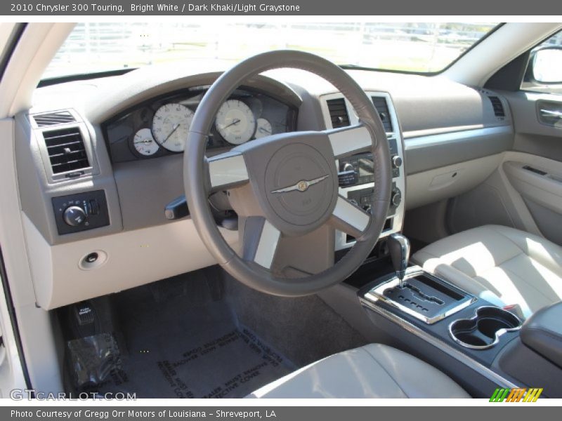 Bright White / Dark Khaki/Light Graystone 2010 Chrysler 300 Touring