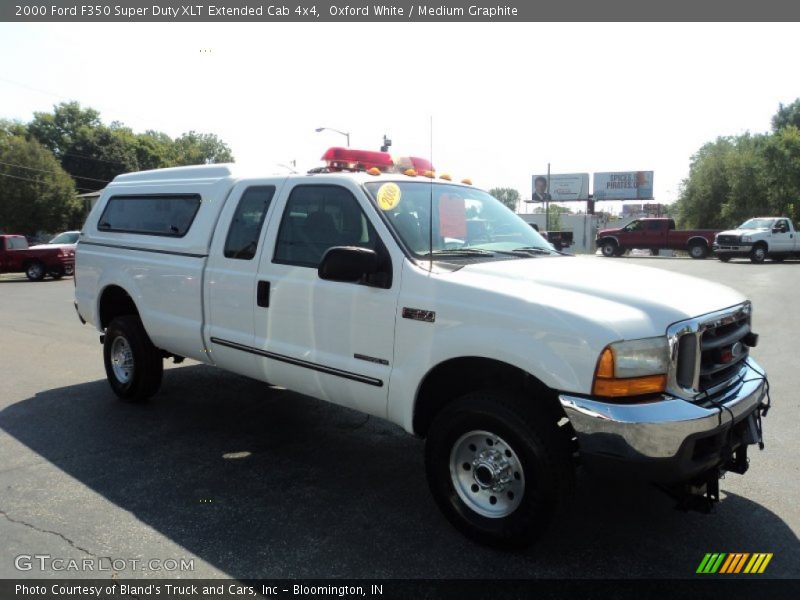 Oxford White / Medium Graphite 2000 Ford F350 Super Duty XLT Extended Cab 4x4