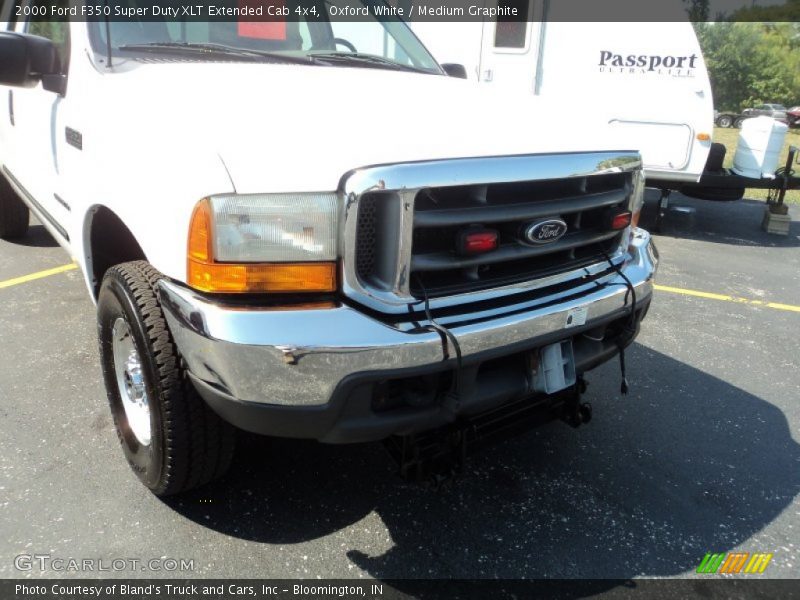 Oxford White / Medium Graphite 2000 Ford F350 Super Duty XLT Extended Cab 4x4