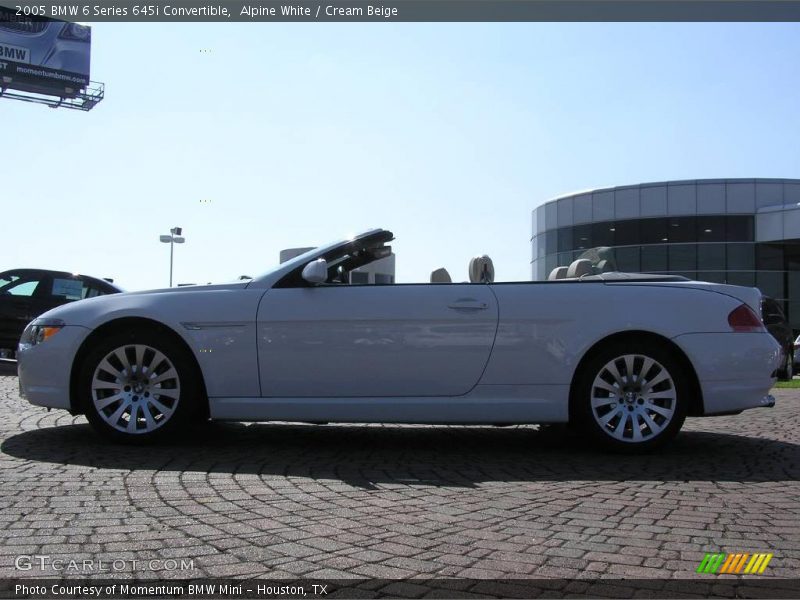Alpine White / Cream Beige 2005 BMW 6 Series 645i Convertible