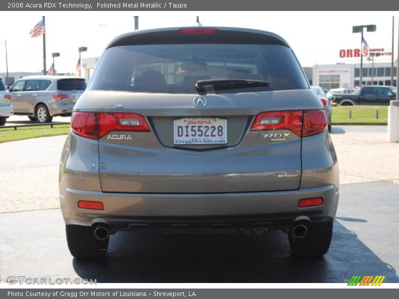 Polished Metal Metallic / Taupe 2008 Acura RDX Technology