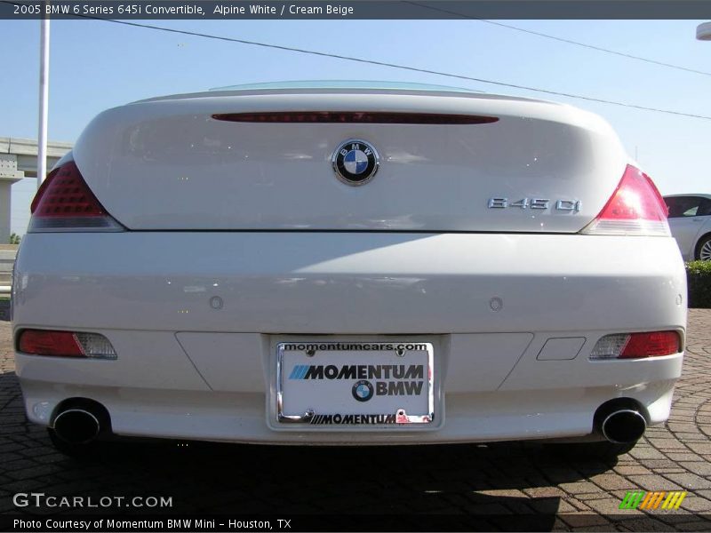 Alpine White / Cream Beige 2005 BMW 6 Series 645i Convertible