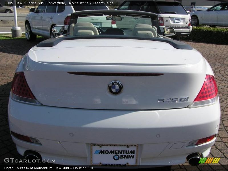 Alpine White / Cream Beige 2005 BMW 6 Series 645i Convertible