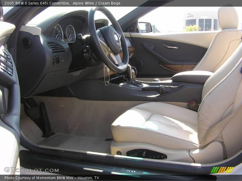Alpine White / Cream Beige 2005 BMW 6 Series 645i Convertible