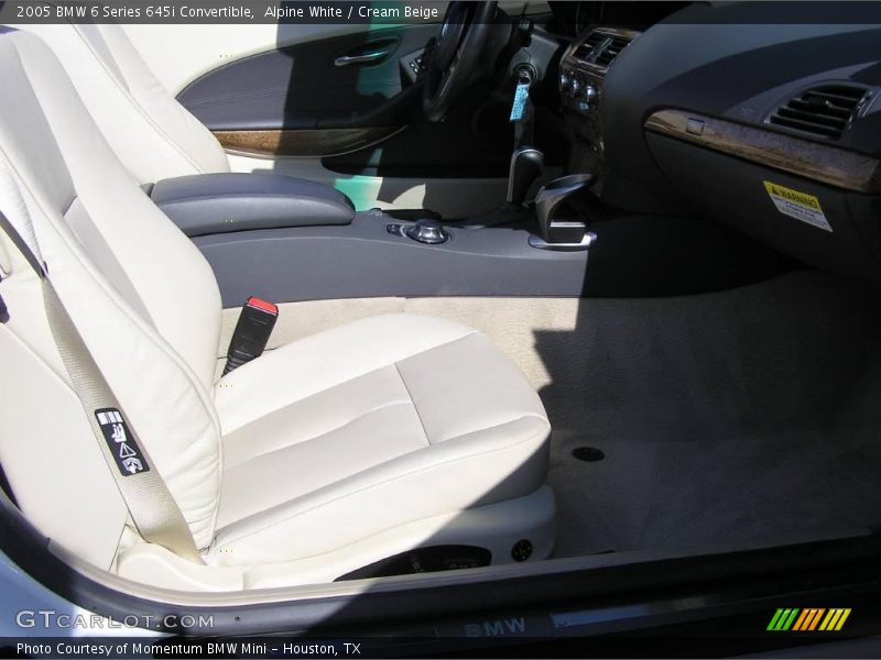 Alpine White / Cream Beige 2005 BMW 6 Series 645i Convertible