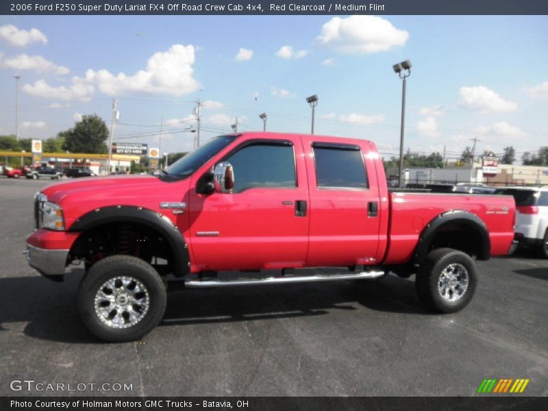 Red Clearcoat / Medium Flint 2006 Ford F250 Super Duty Lariat FX4 Off Road Crew Cab 4x4