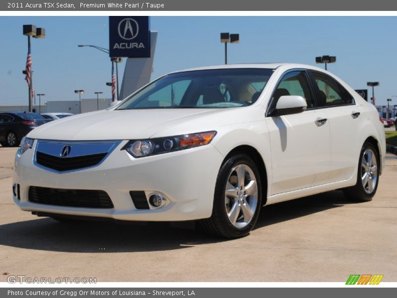 Premium White Pearl / Taupe 2011 Acura TSX Sedan