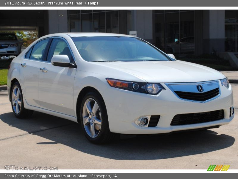 Premium White Pearl / Taupe 2011 Acura TSX Sedan