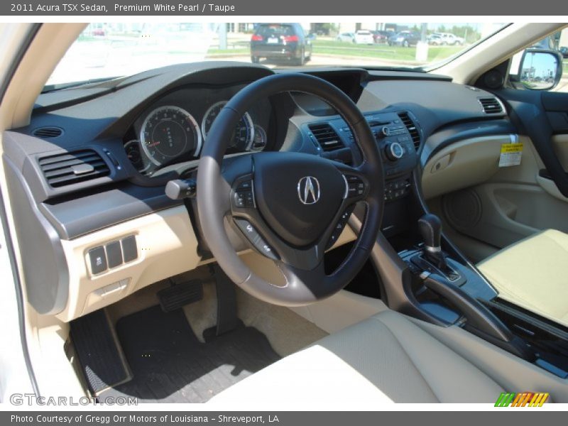 Premium White Pearl / Taupe 2011 Acura TSX Sedan