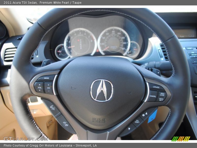 Premium White Pearl / Taupe 2011 Acura TSX Sedan