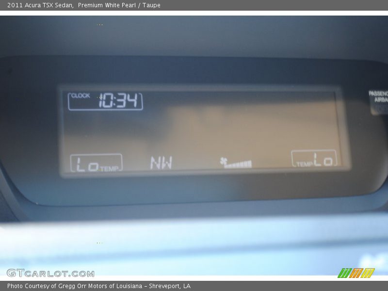 Premium White Pearl / Taupe 2011 Acura TSX Sedan
