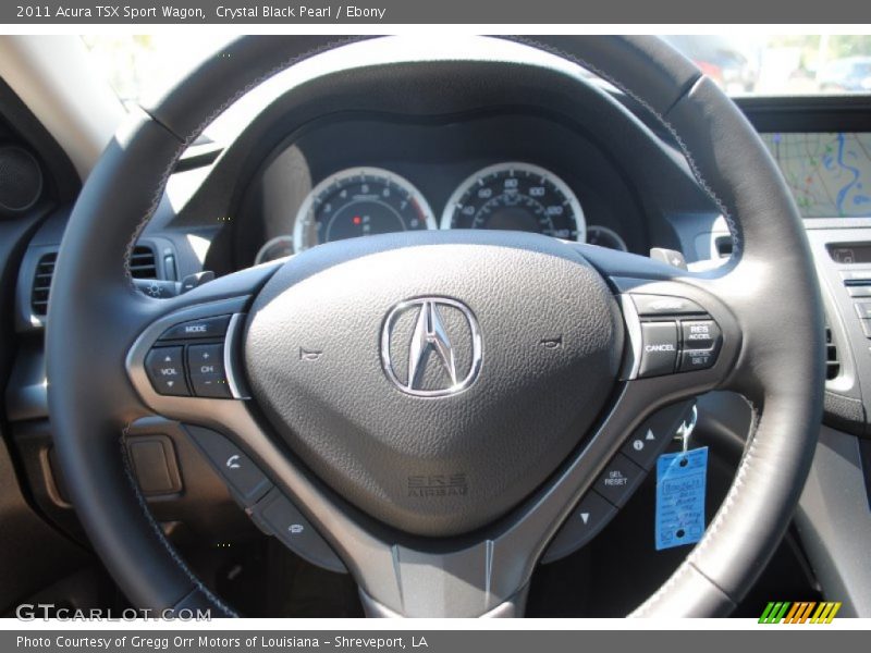 Crystal Black Pearl / Ebony 2011 Acura TSX Sport Wagon