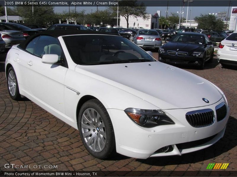Alpine White / Cream Beige 2005 BMW 6 Series 645i Convertible