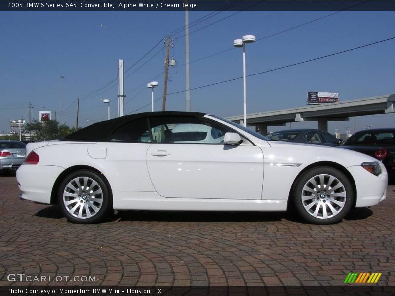 Alpine White / Cream Beige 2005 BMW 6 Series 645i Convertible