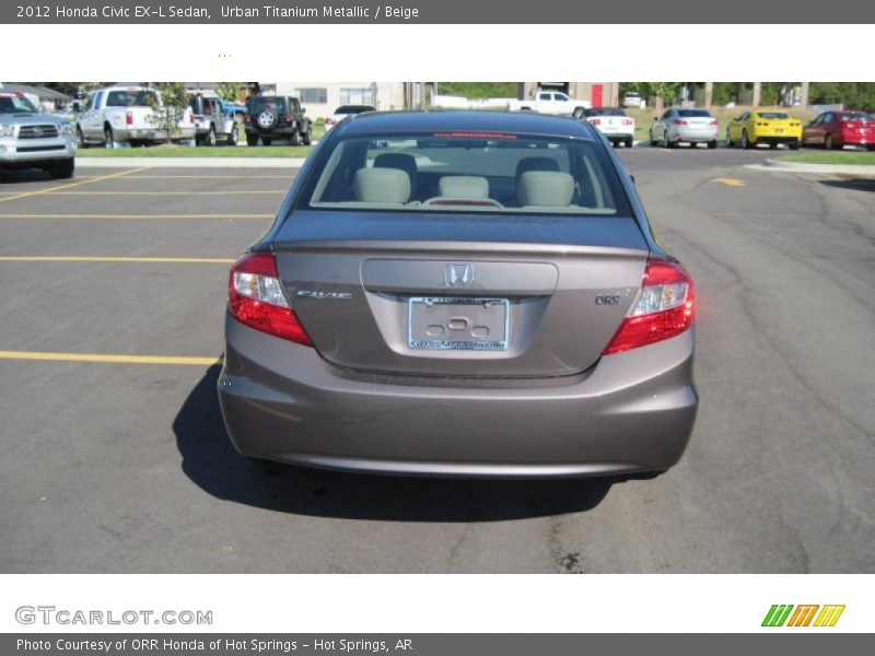 Urban Titanium Metallic / Beige 2012 Honda Civic EX-L Sedan