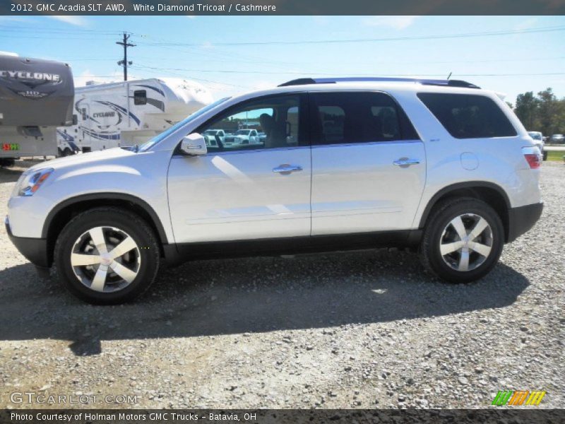 White Diamond Tricoat / Cashmere 2012 GMC Acadia SLT AWD