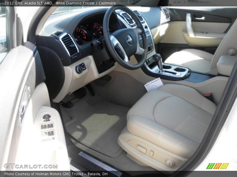White Diamond Tricoat / Cashmere 2012 GMC Acadia SLT AWD