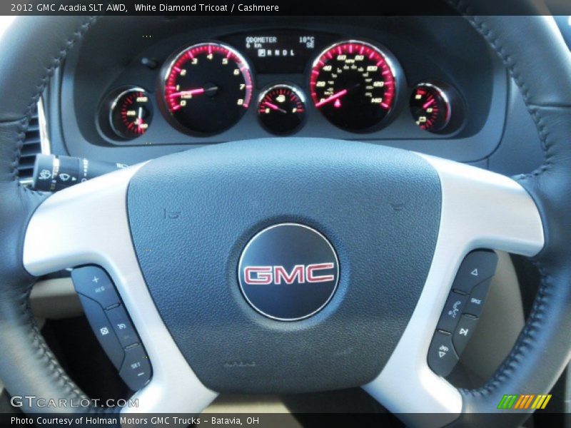 White Diamond Tricoat / Cashmere 2012 GMC Acadia SLT AWD