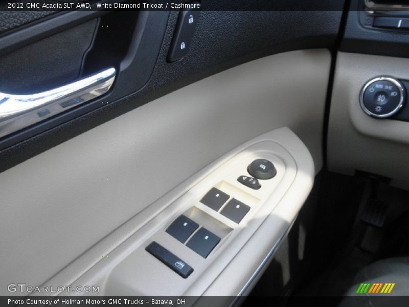 White Diamond Tricoat / Cashmere 2012 GMC Acadia SLT AWD