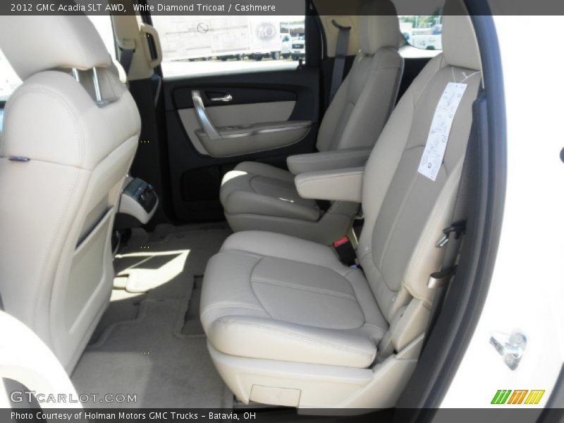 White Diamond Tricoat / Cashmere 2012 GMC Acadia SLT AWD