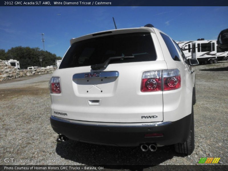 White Diamond Tricoat / Cashmere 2012 GMC Acadia SLT AWD