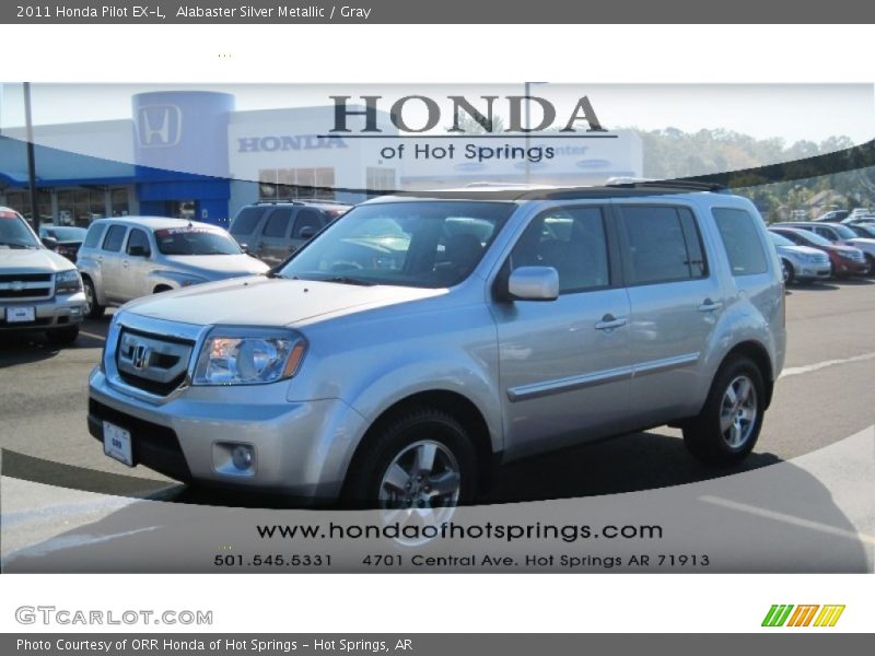 Alabaster Silver Metallic / Gray 2011 Honda Pilot EX-L