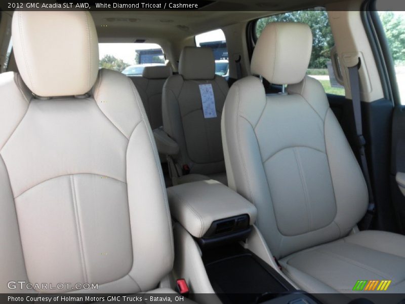 White Diamond Tricoat / Cashmere 2012 GMC Acadia SLT AWD
