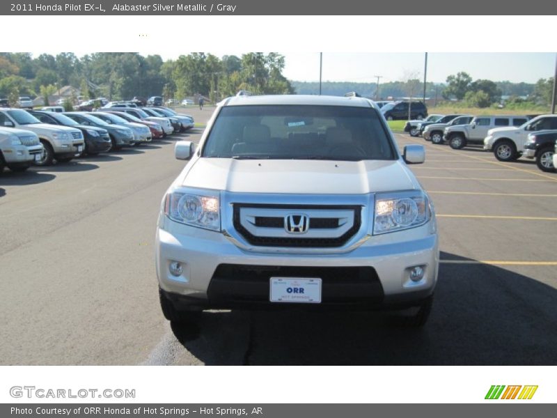 Alabaster Silver Metallic / Gray 2011 Honda Pilot EX-L