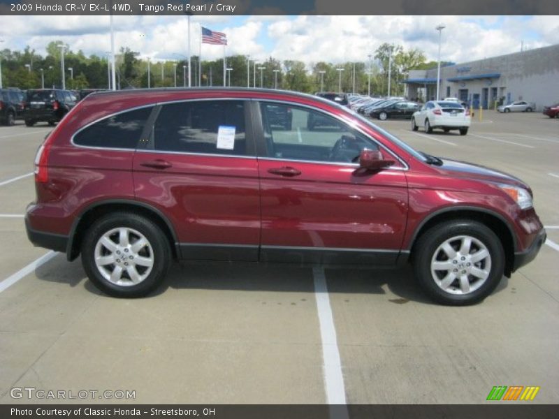 Tango Red Pearl / Gray 2009 Honda CR-V EX-L 4WD