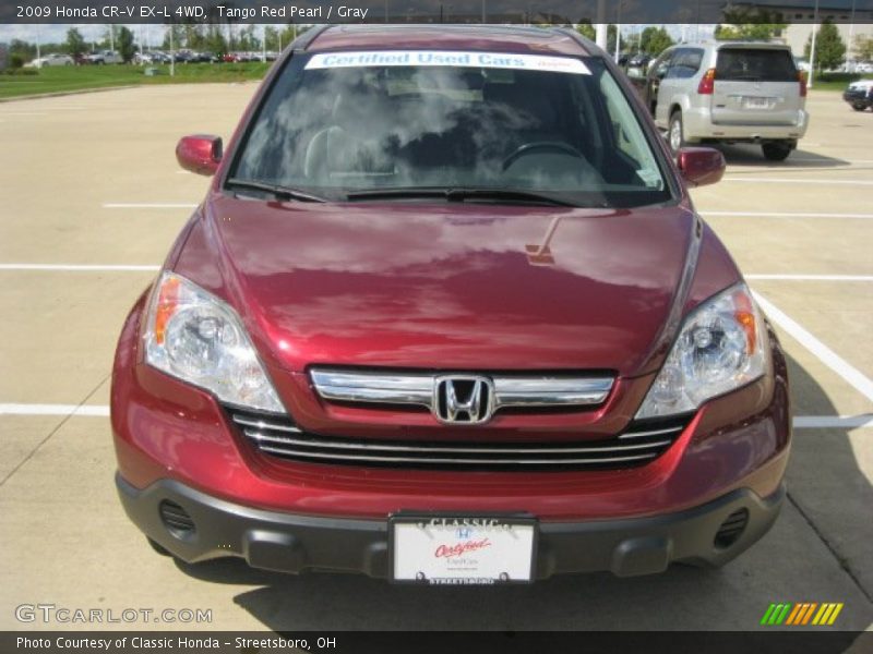 Tango Red Pearl / Gray 2009 Honda CR-V EX-L 4WD