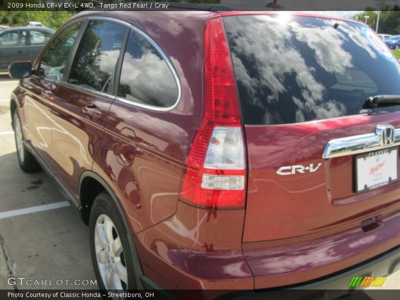 Tango Red Pearl / Gray 2009 Honda CR-V EX-L 4WD