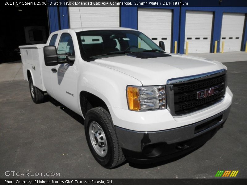 Summit White / Dark Titanium 2011 GMC Sierra 2500HD Work Truck Extended Cab 4x4 Commercial