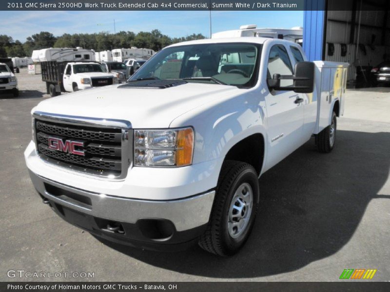 Summit White / Dark Titanium 2011 GMC Sierra 2500HD Work Truck Extended Cab 4x4 Commercial