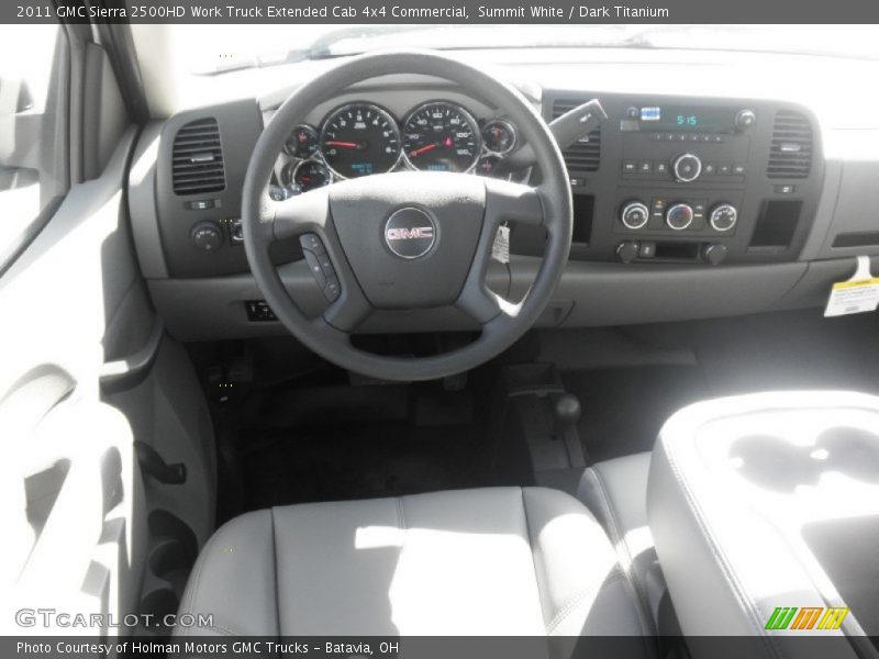 Summit White / Dark Titanium 2011 GMC Sierra 2500HD Work Truck Extended Cab 4x4 Commercial