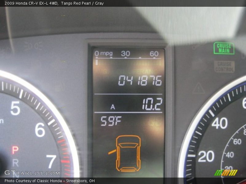 Tango Red Pearl / Gray 2009 Honda CR-V EX-L 4WD