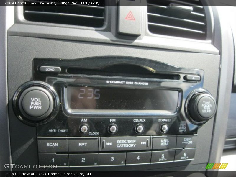 Tango Red Pearl / Gray 2009 Honda CR-V EX-L 4WD