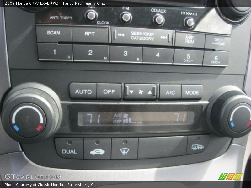 Tango Red Pearl / Gray 2009 Honda CR-V EX-L 4WD
