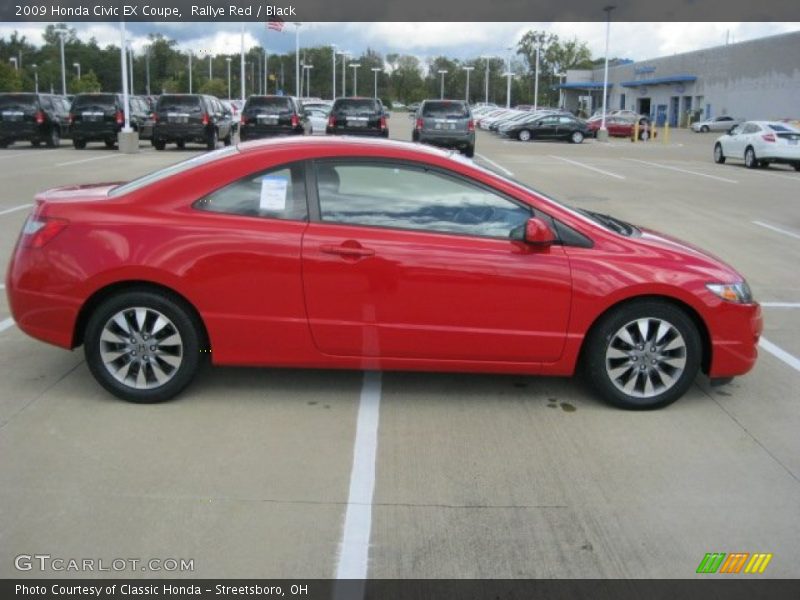 Rallye Red / Black 2009 Honda Civic EX Coupe