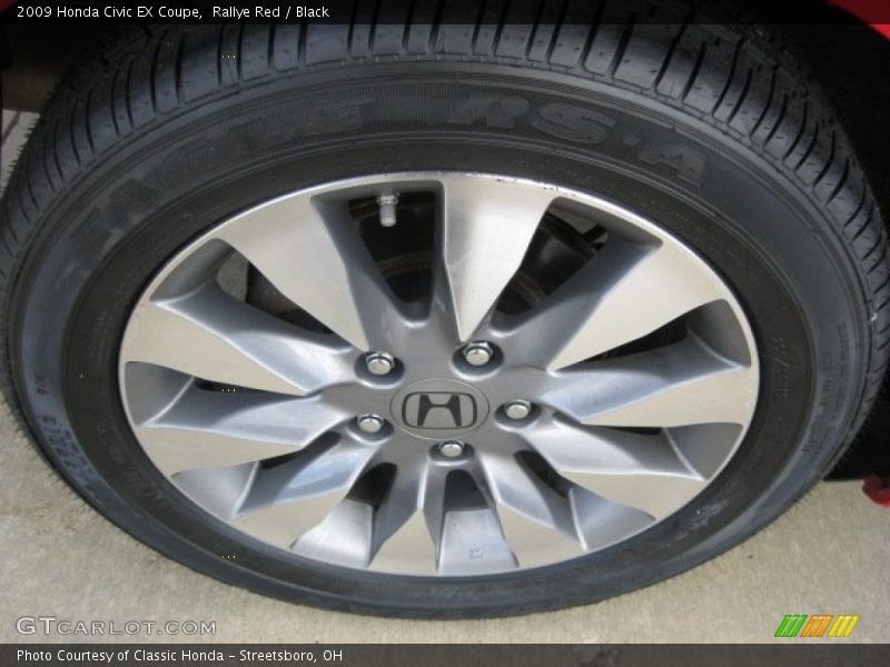 Rallye Red / Black 2009 Honda Civic EX Coupe