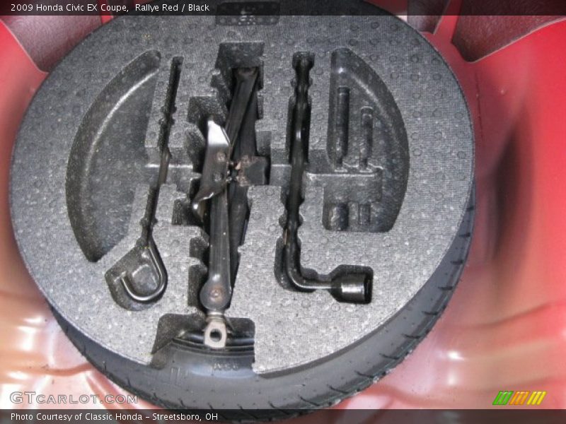 Rallye Red / Black 2009 Honda Civic EX Coupe