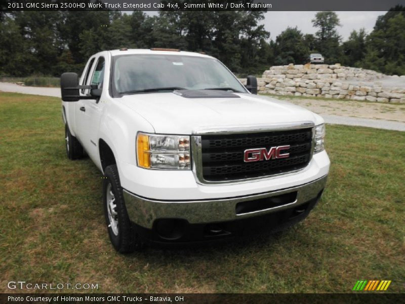 Summit White / Dark Titanium 2011 GMC Sierra 2500HD Work Truck Extended Cab 4x4