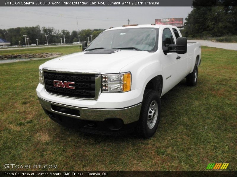 Summit White / Dark Titanium 2011 GMC Sierra 2500HD Work Truck Extended Cab 4x4