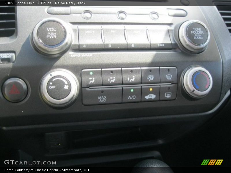 Rallye Red / Black 2009 Honda Civic EX Coupe