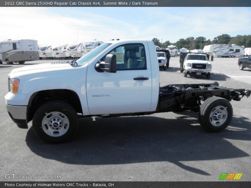 Summit White / Dark Titanium 2012 GMC Sierra 2500HD Regular Cab Chassis 4x4