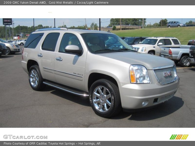 Gold Mist Metallic / Cocoa/Light Cashmere 2009 GMC Yukon Denali AWD