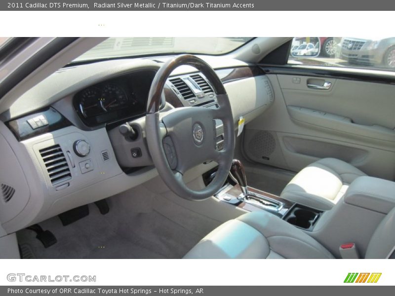 Radiant Silver Metallic / Titanium/Dark Titanium Accents 2011 Cadillac DTS Premium